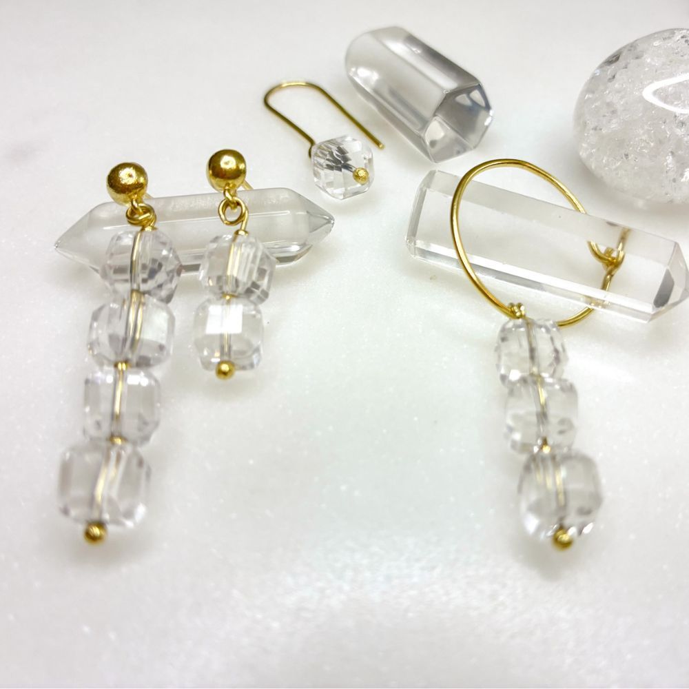 Clear Crush Küpe | Cube