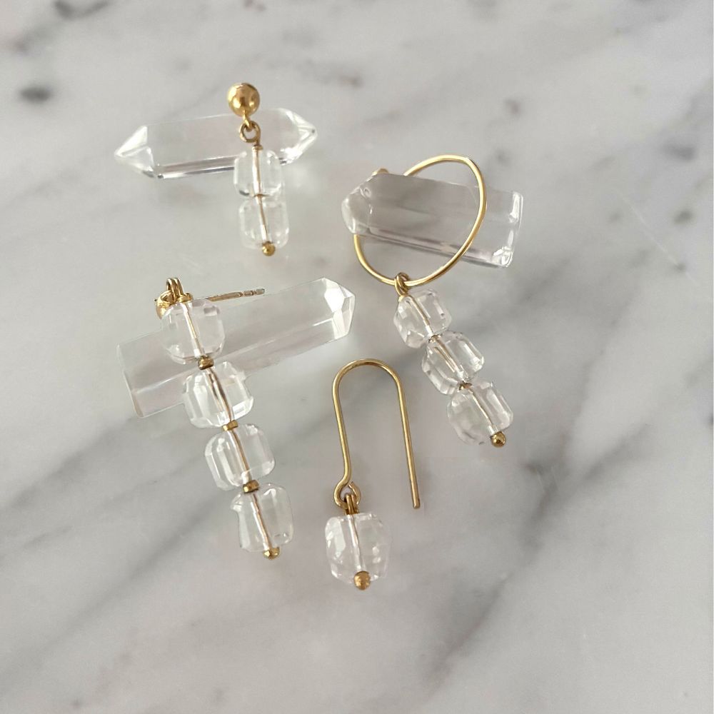 Clear Crush Küpe | Cube