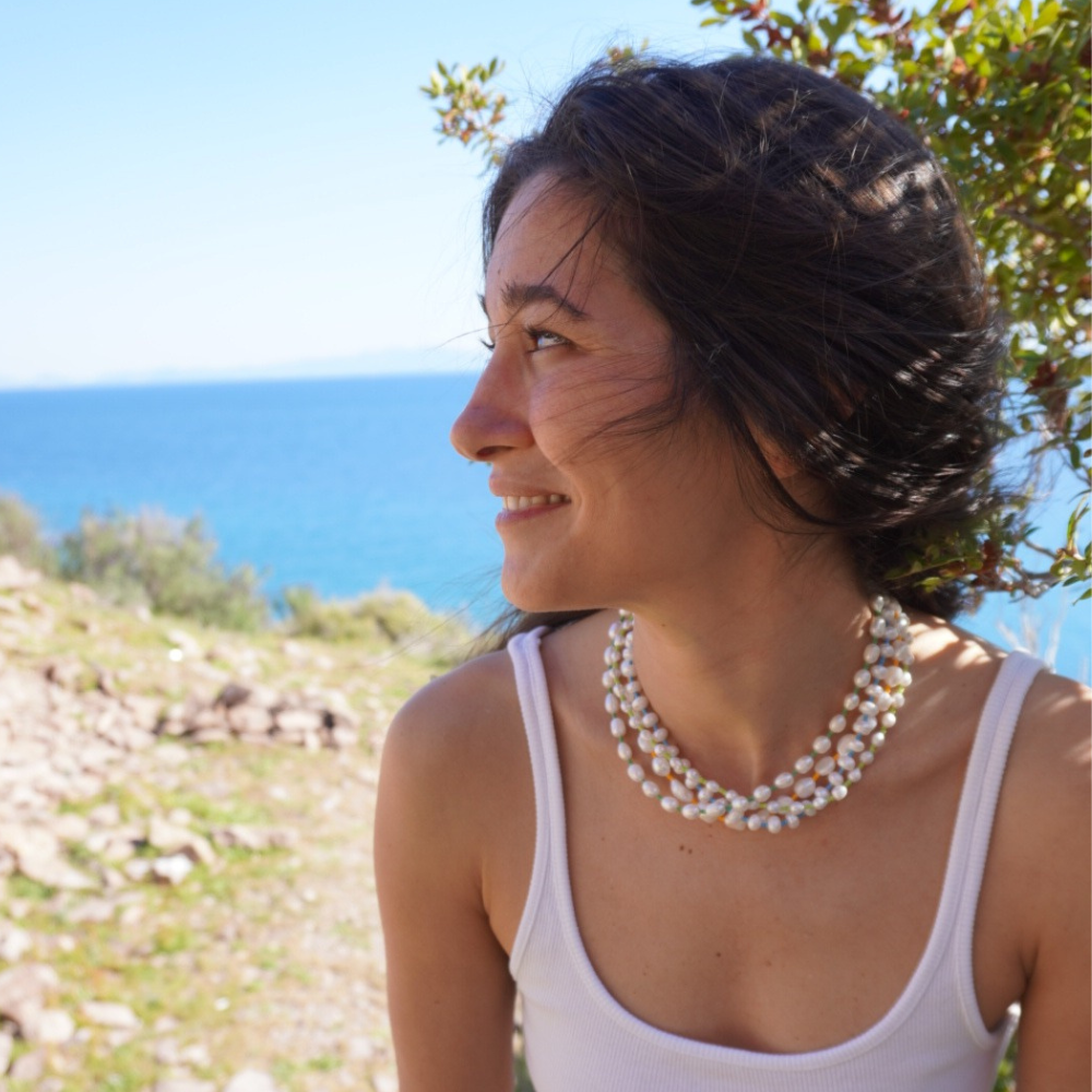 Joyful Pearls Green Kolye