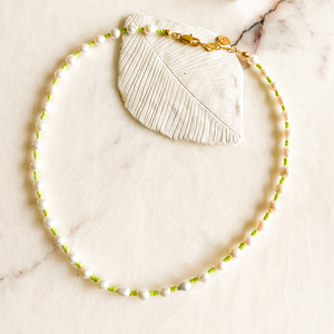 Joyful Pearls Lime Kolye