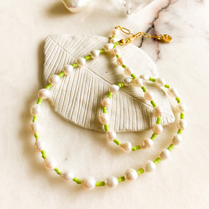 Joyful Pearls Lime Kolye