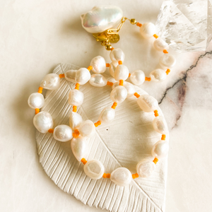 Joyful Pearls Tangerine Kolye