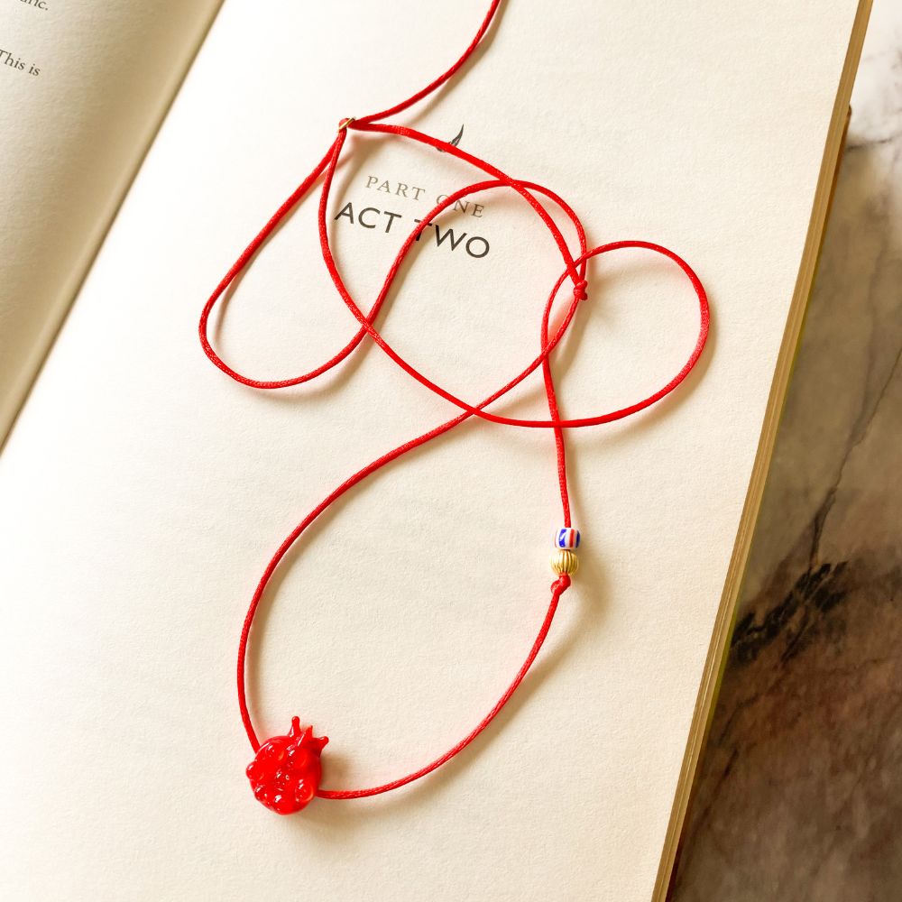 Red String No.2 Pomegranate Necklace / Bracelet