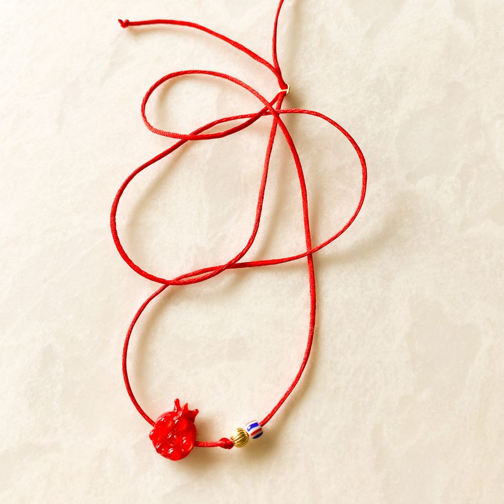 Red String No.2 Pomegranate Necklace / Bracelet