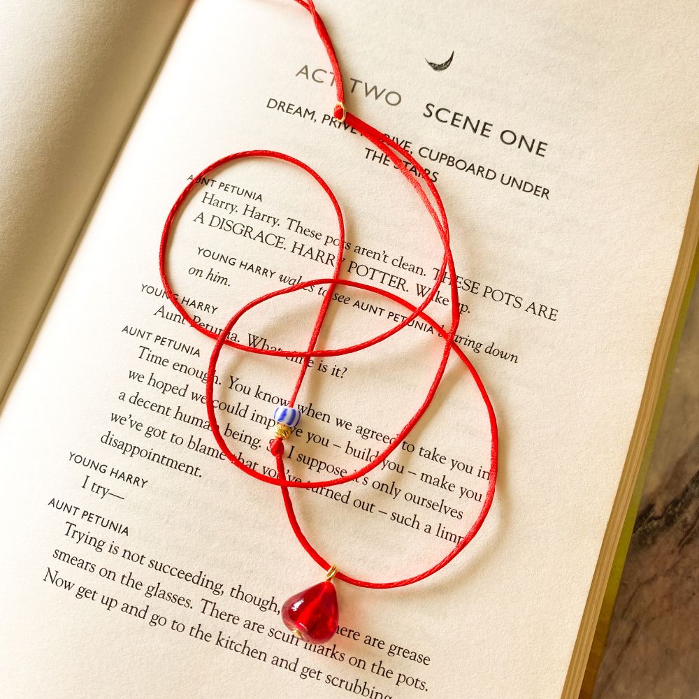Red String No.4 Pomegranate Seed Necklace / Bracelet
