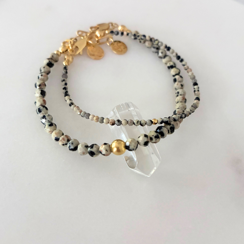 Sienna Lapis Lazuli & Coral & Agate Bracelet