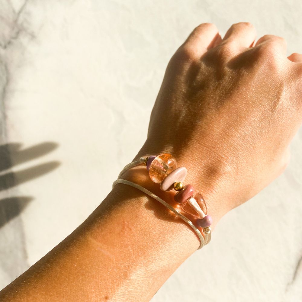 Divine Gift Pink Opal Phosphosiderite Bracelet