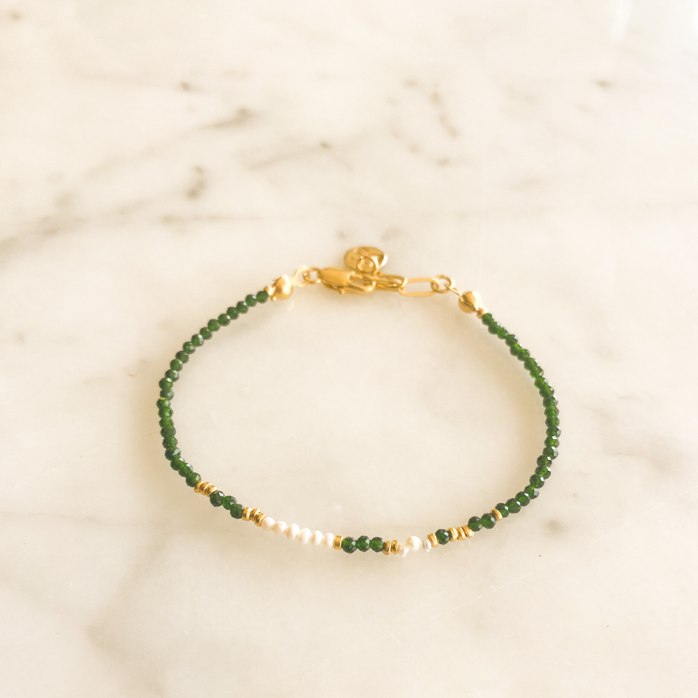 Erica Natural Pearl Jade Bracelet
