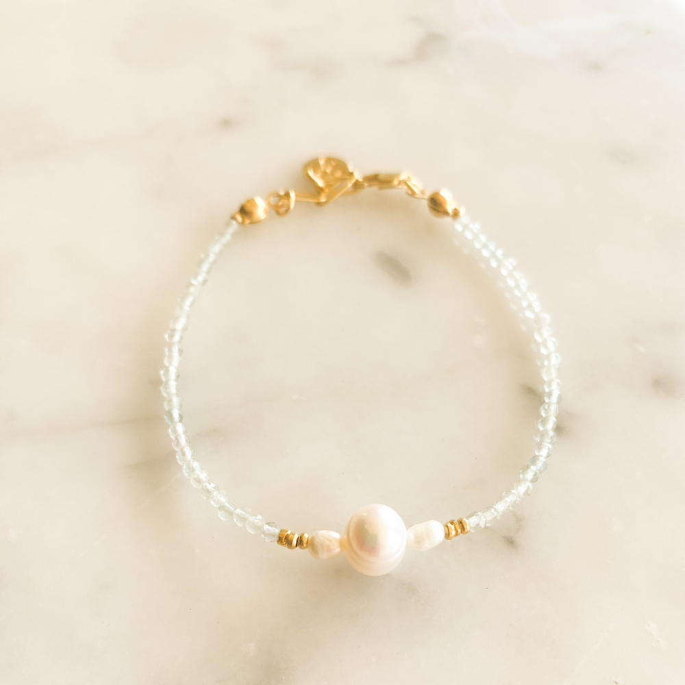 Fanny Natural Pearl Aquamarine Bracelet