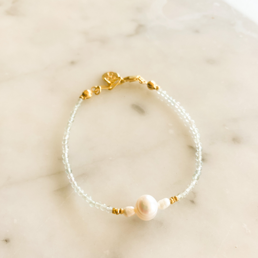 Fanny Natural Pearl Aquamarine Bracelet