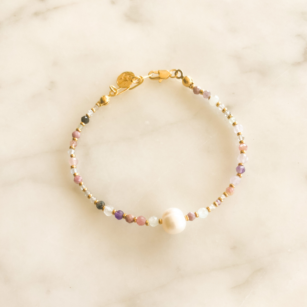 Ida Natural Pearl & Natural Stone Bracelet