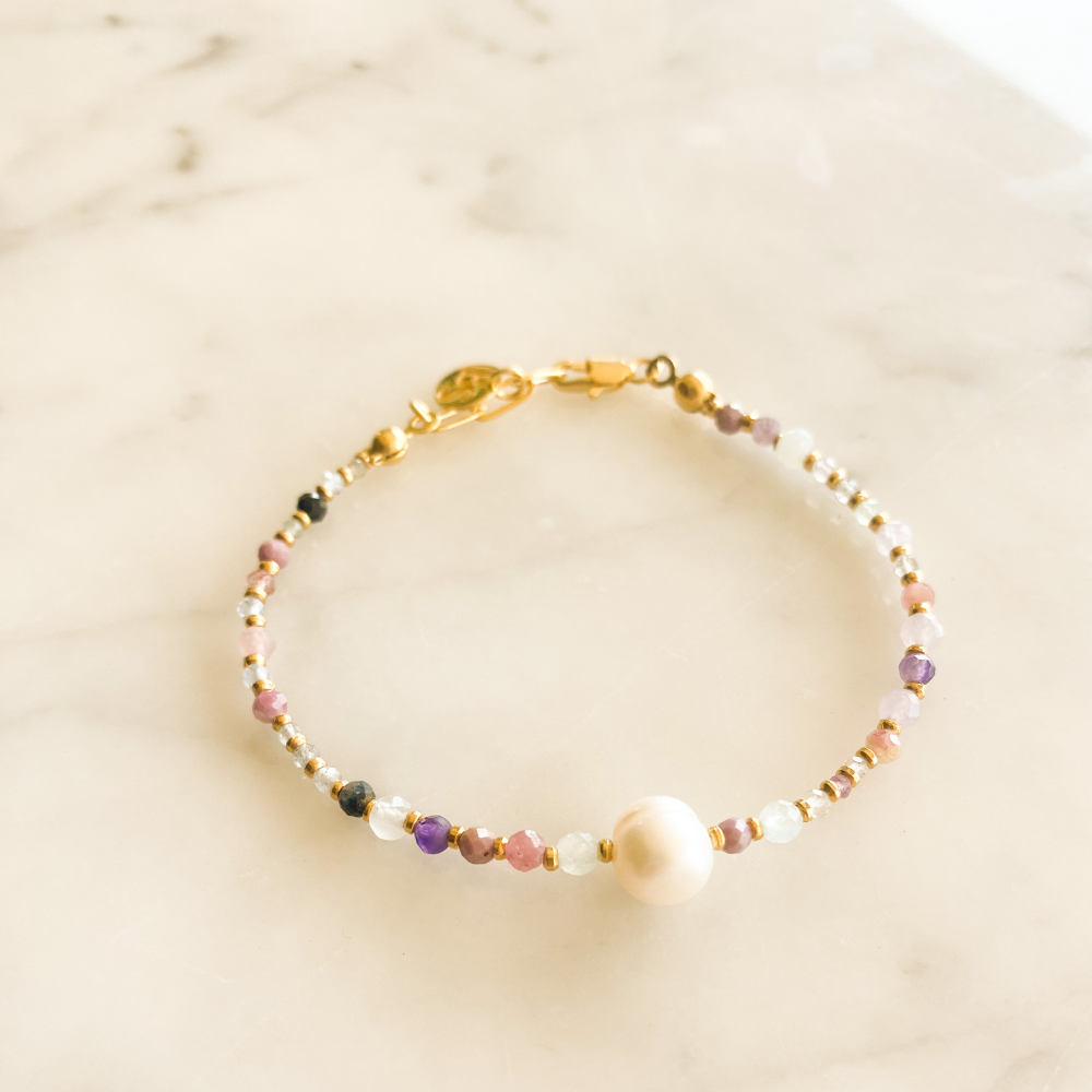 Ida Natural Pearl & Natural Stone Bracelet