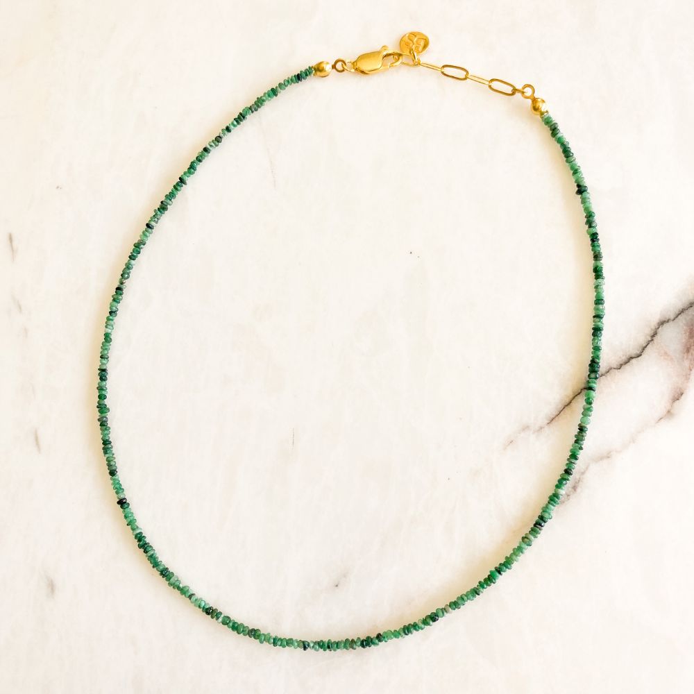 Petit Gaia Emerald Necklace