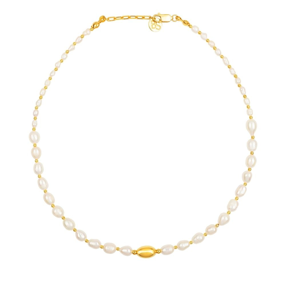 Aarin Statement Pearl & Silver Necklace