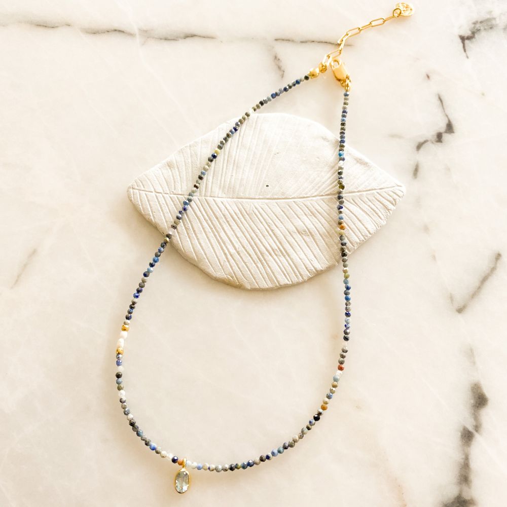 Aspira Single Topaz Mini Charm Kolye
