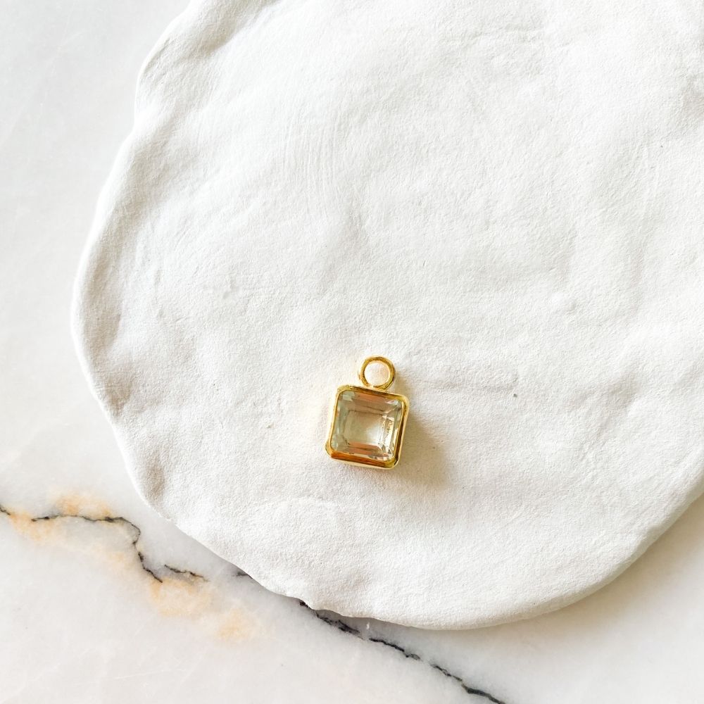 Harmonious Green Amethyst Earring Charm