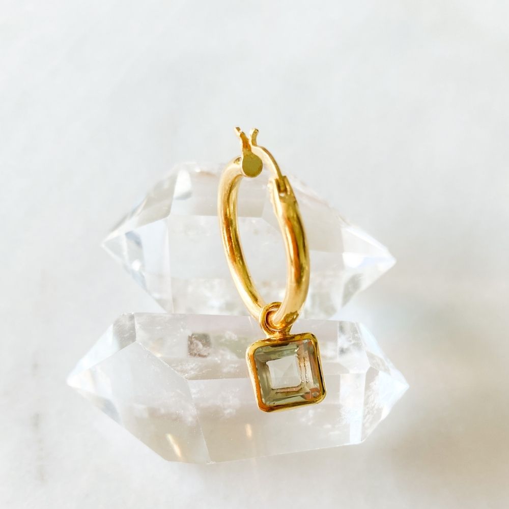 Harmonious Green Amethyst Earring Charm
