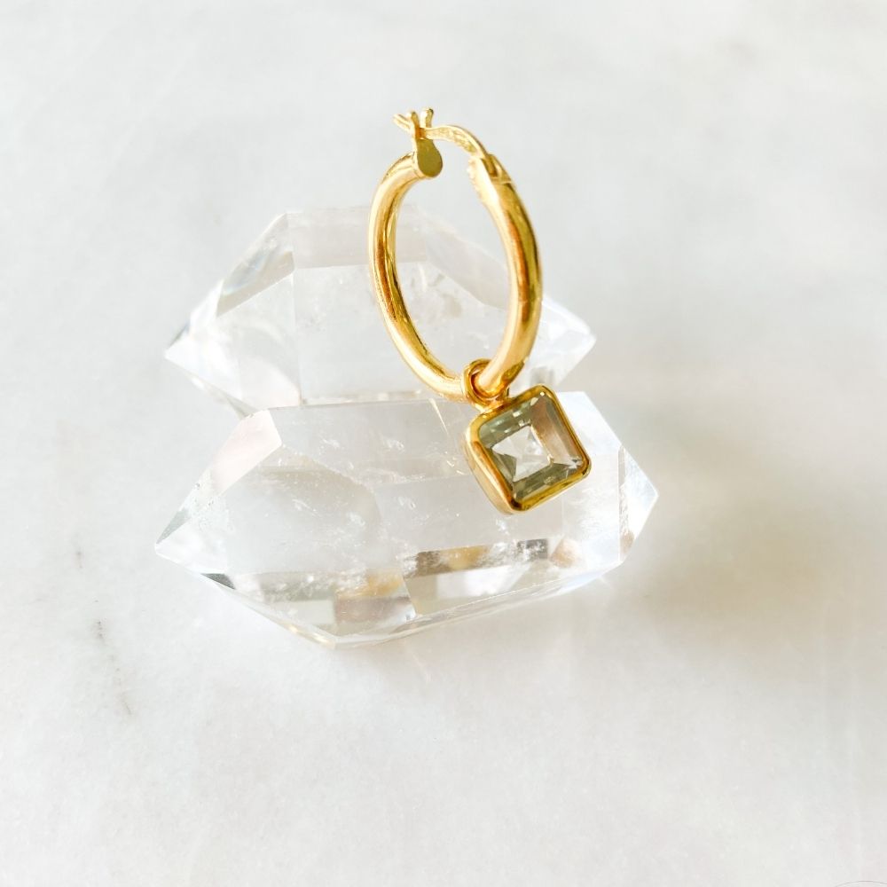 Harmonious Green Amethyst Earring Charm