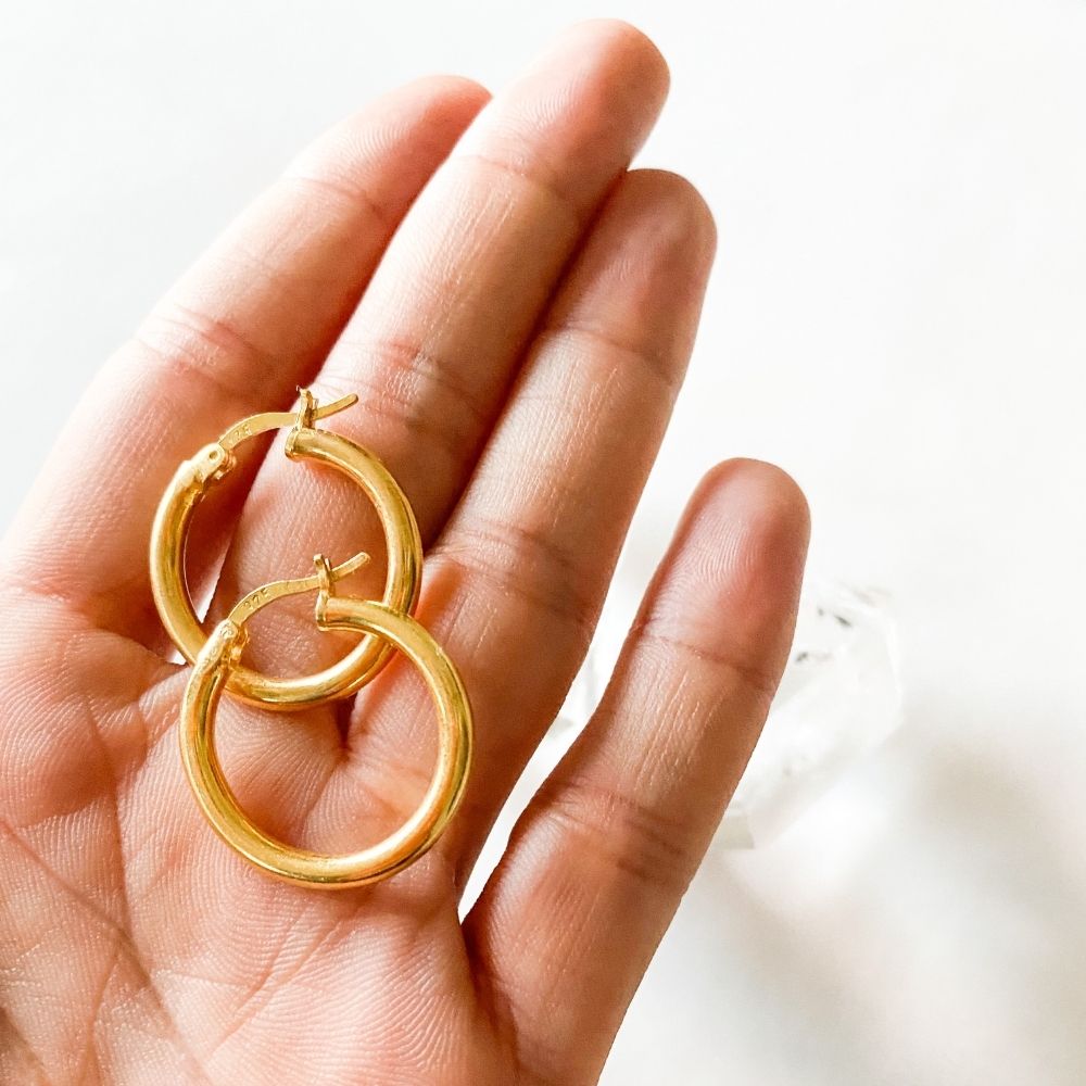 Aura Hoops Silver Earrings