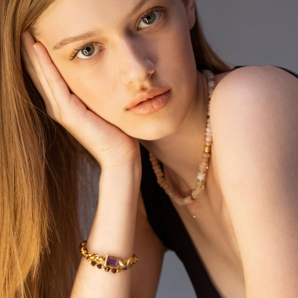 Avena Garnet & Jade & Tourmaline Bracelet