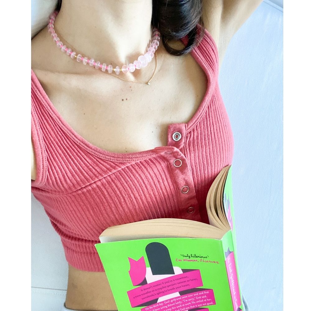 Beach please! Rose Quartz Kolye | Limited Edition
