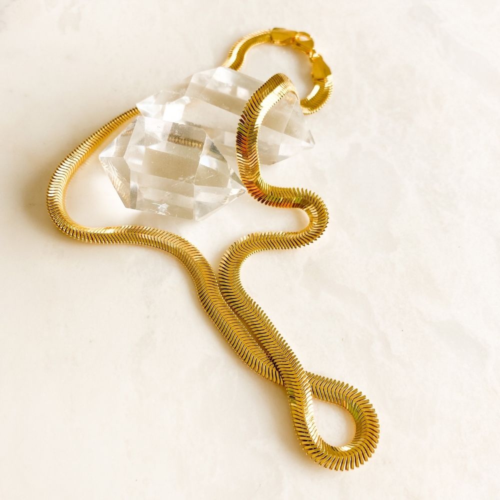 Bold Serpent Gümüş Zincir Kolye