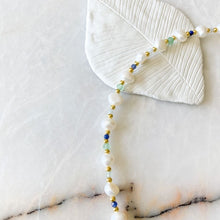 Load image into Gallery viewer, Carmen Natural Pearl &amp; Natural Stone Necklace
