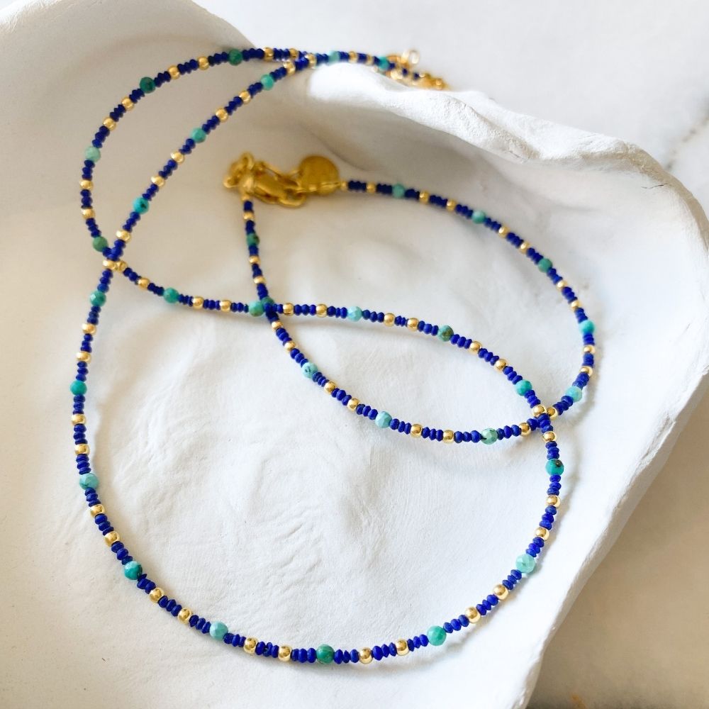 Chanchal Lapis Lazuli & Turquoise Silver Bracelet