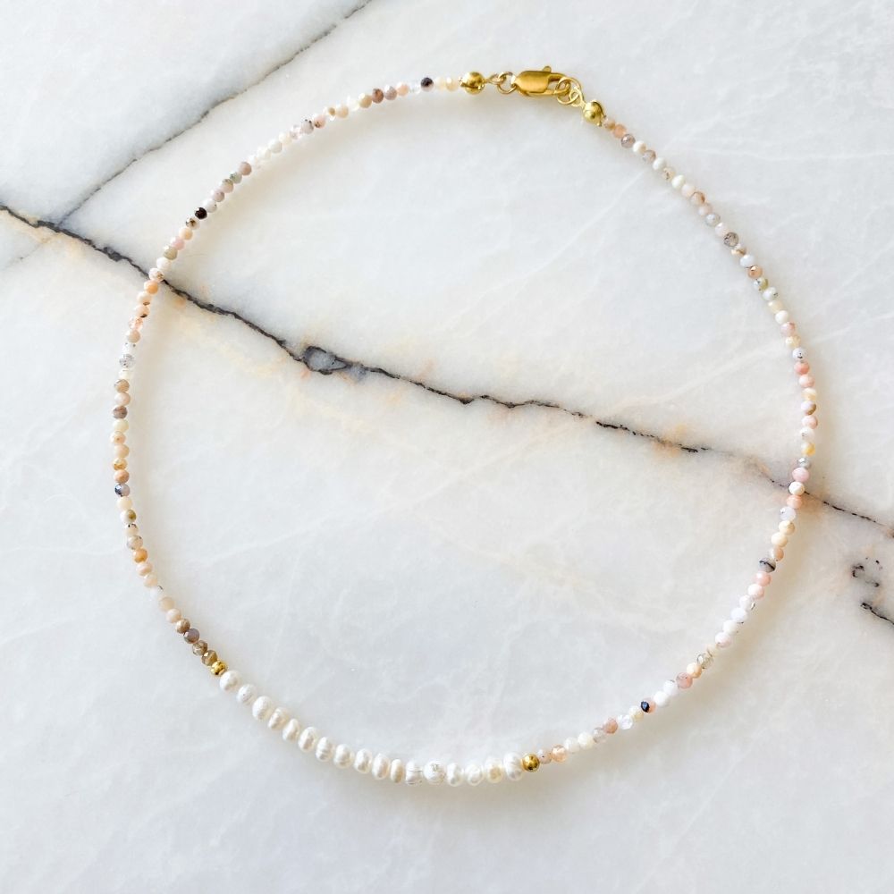 Diana Opal & Pearl Necklace