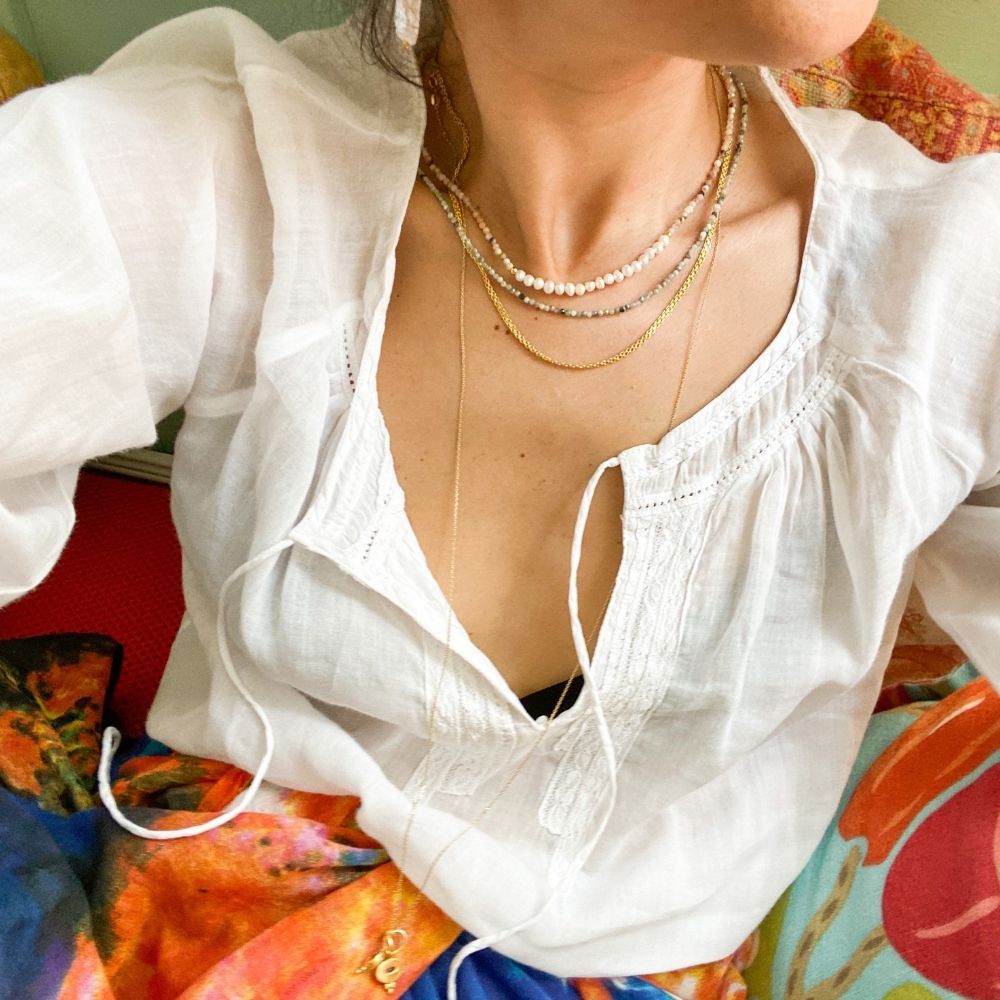 Diana Opal & Pearl Necklace