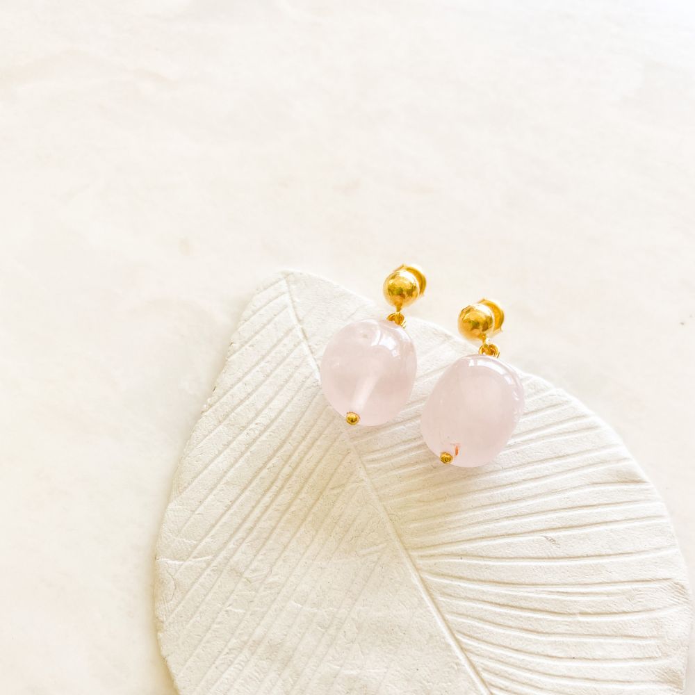 Dion Rose Quartz Earrings