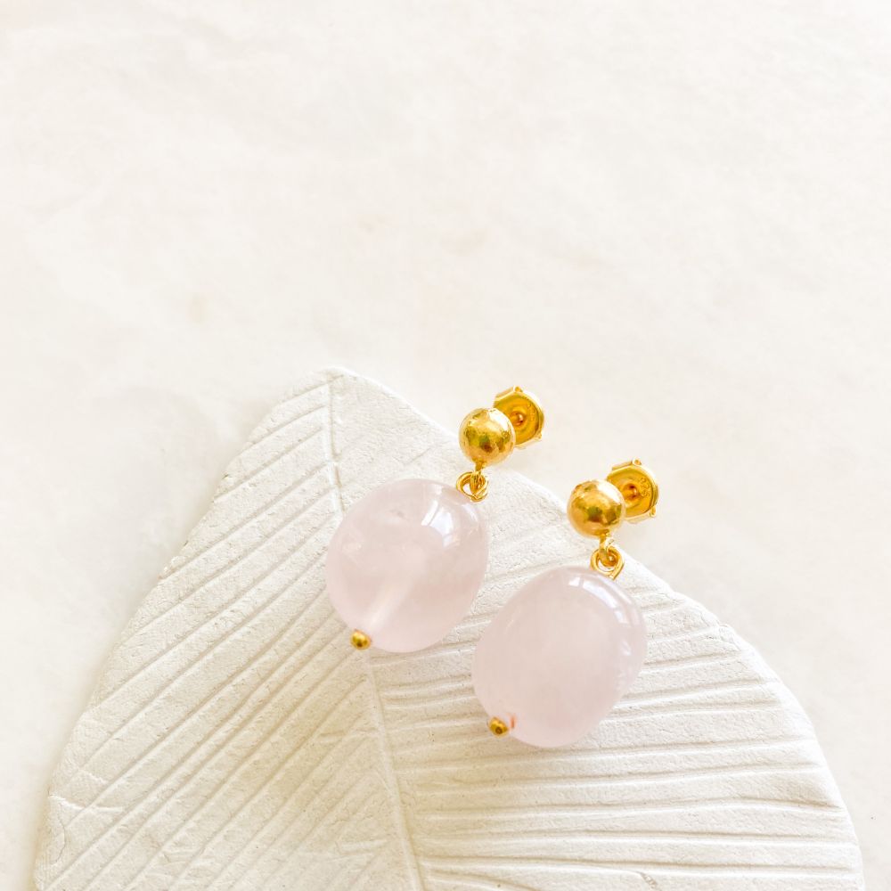 Dion Rose Quartz Earrings