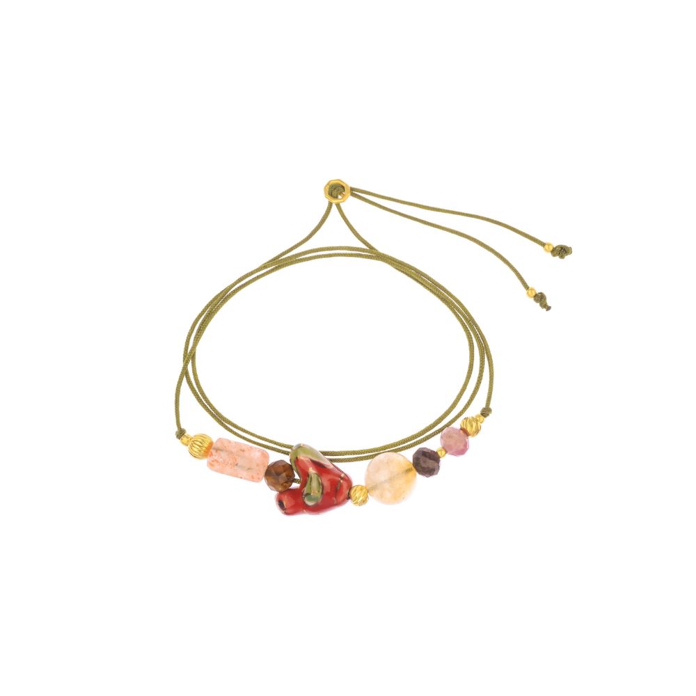 Dominant Chick Tourmaline, Citrine, Sunstone Bracelet
