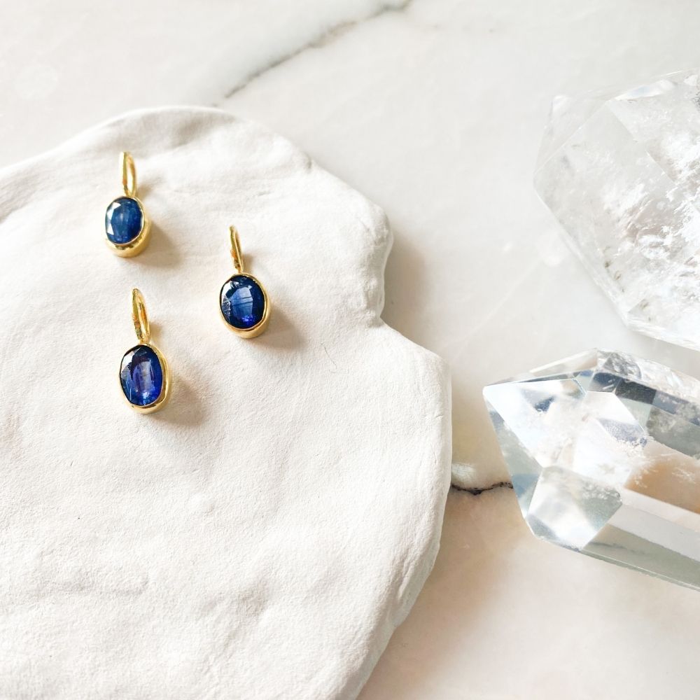 Egg Kyanite Charm