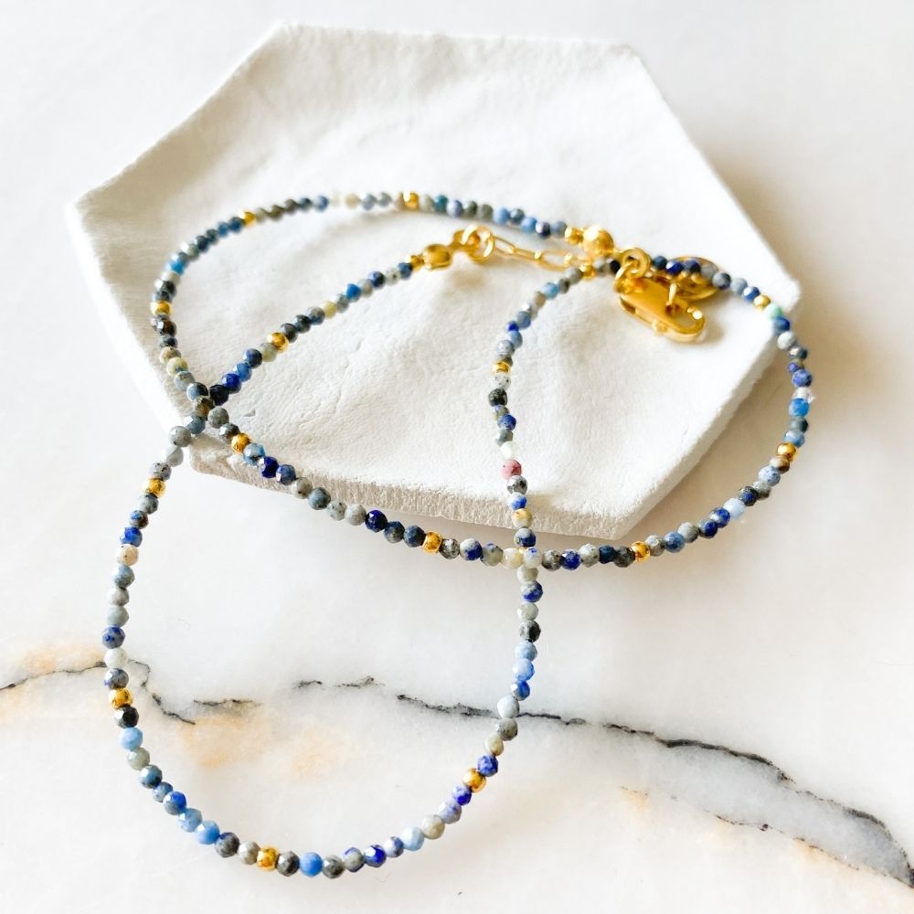Faiza Sodalite & Silver Necklace