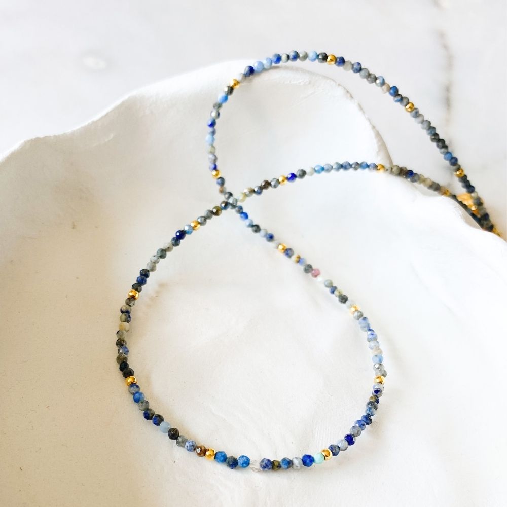 Faiza Sodalite & Silver Necklace
