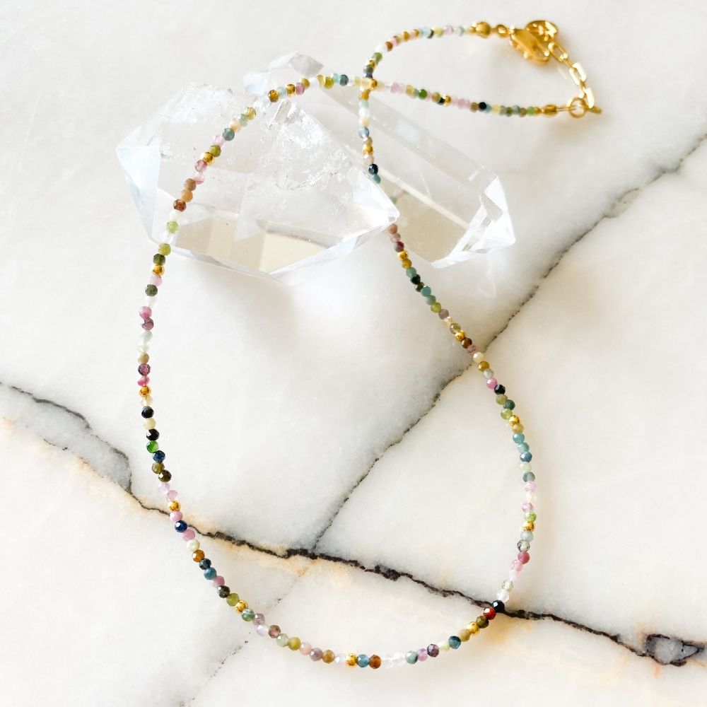 Faiza Tourmaline & Silver Necklace
