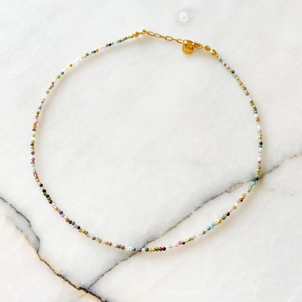Faiza Tourmaline & Silver Necklace