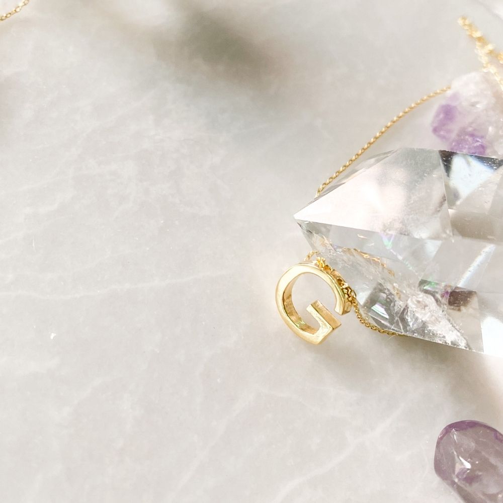 Alphabet Silver Chain Necklace | G