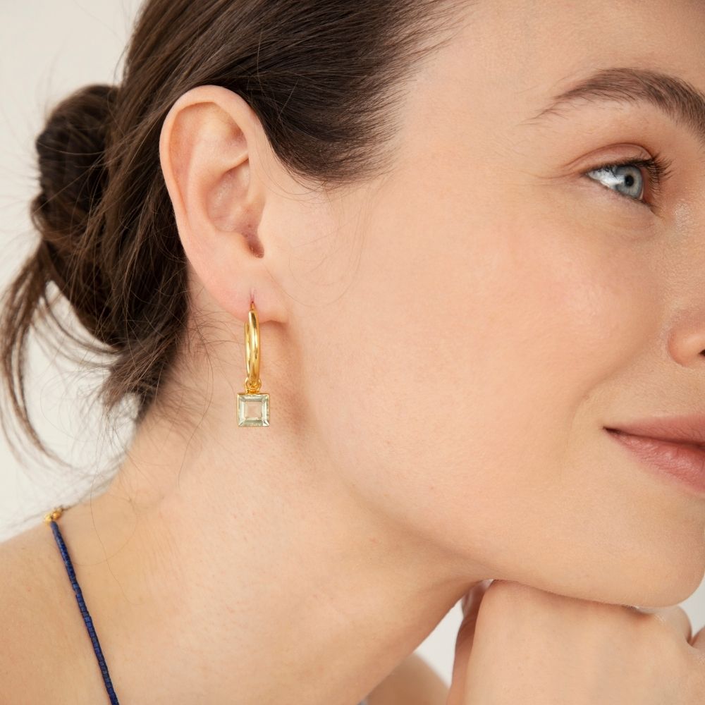 Harmonious Green Amethyst Earring Charm