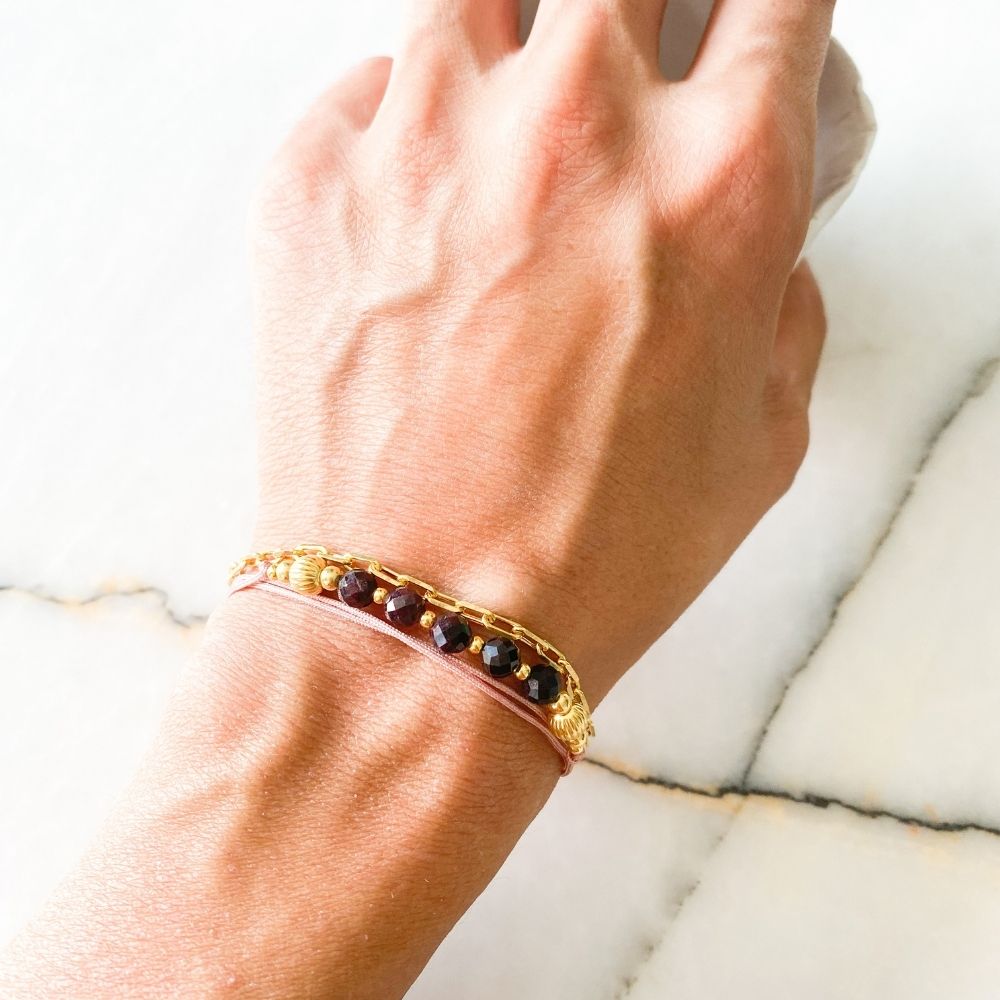 Inner Fire Garnet Bracelet