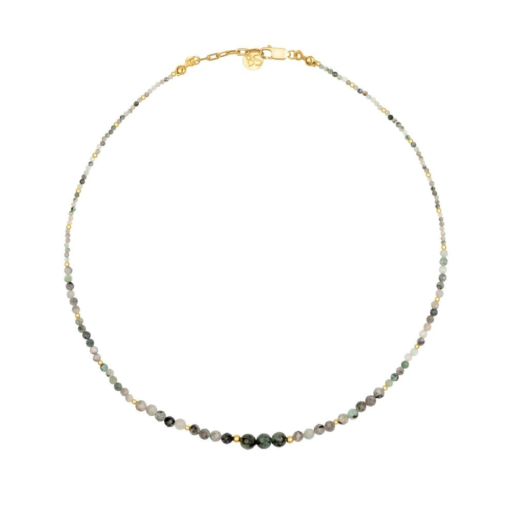 Jiera Emerald & Silver Necklace