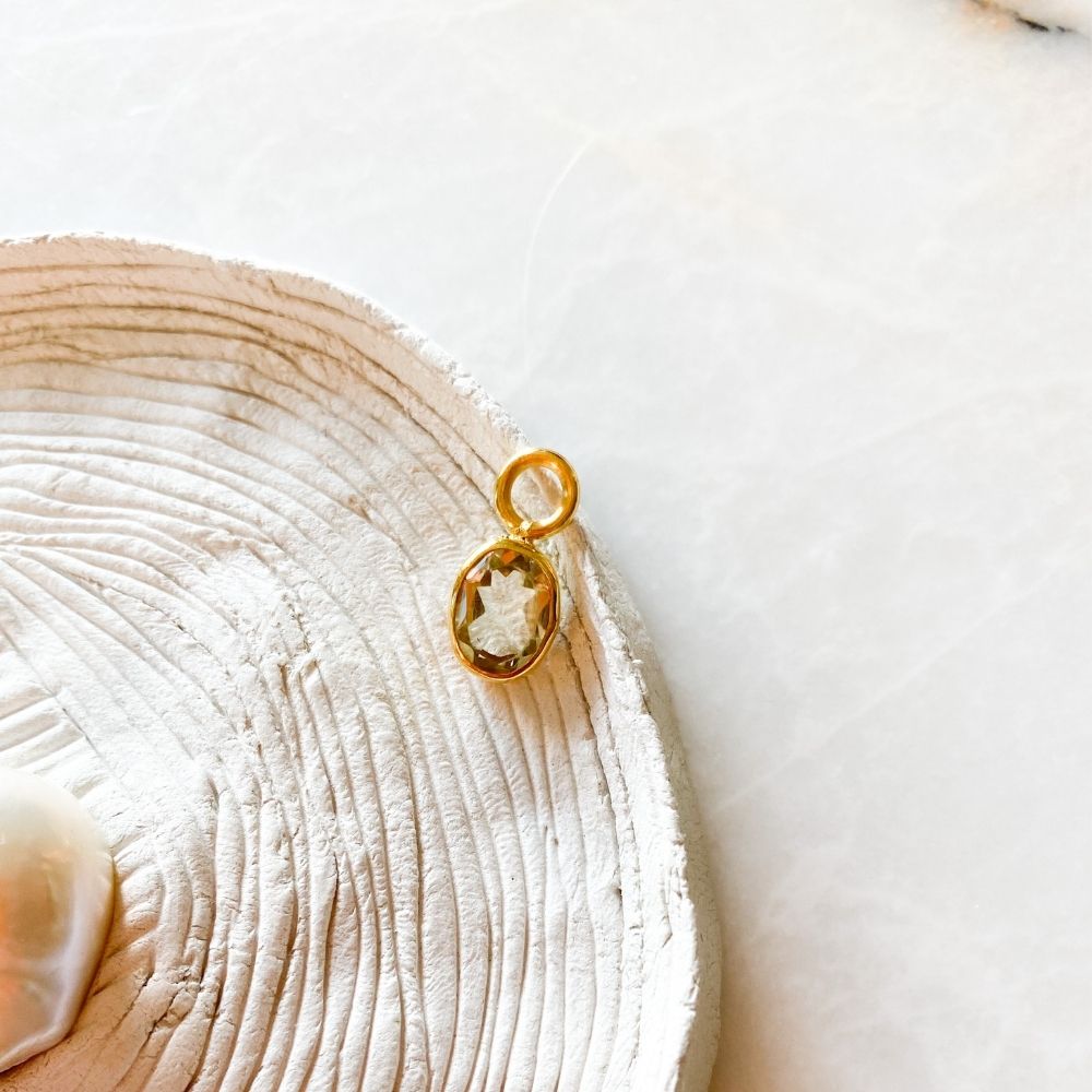 Lively Lemon Quartz Earring Charm