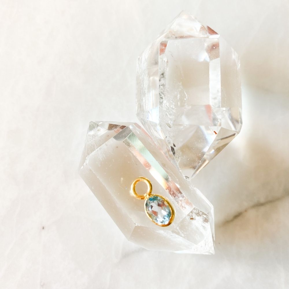Loyal Blue Topaz Earring Charm