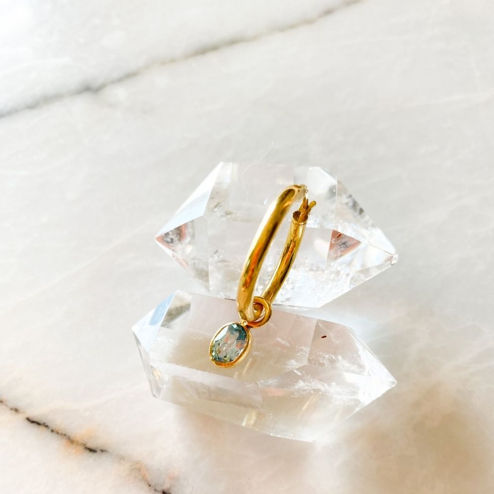 Loyal Blue Topaz Earring Charm