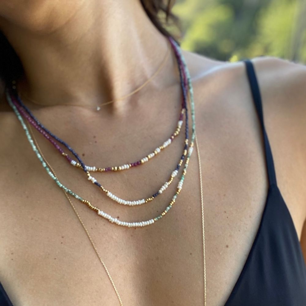 Cornucopia Emerald & Pearl Necklace