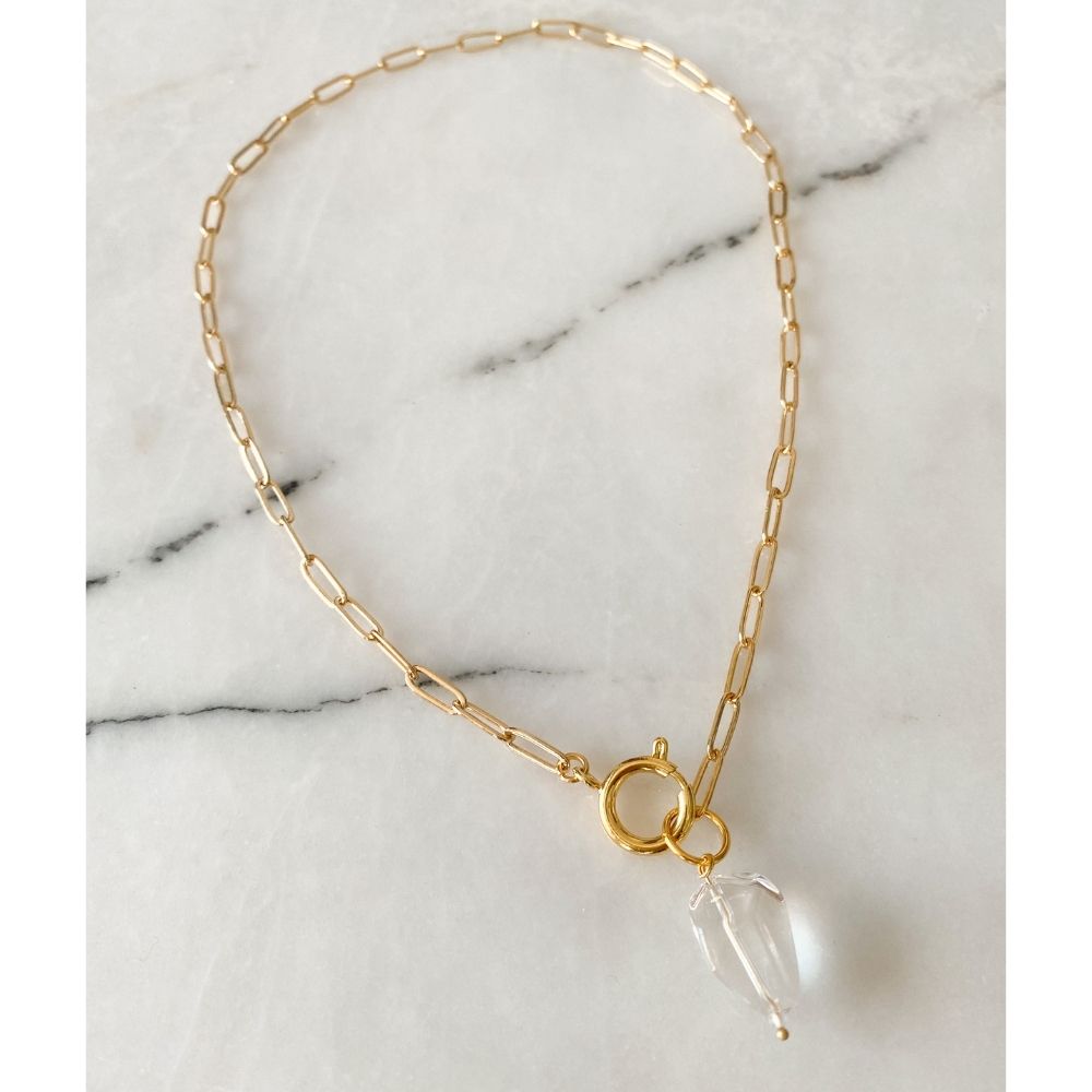 Mara Crystal Quartz Chain Necklace