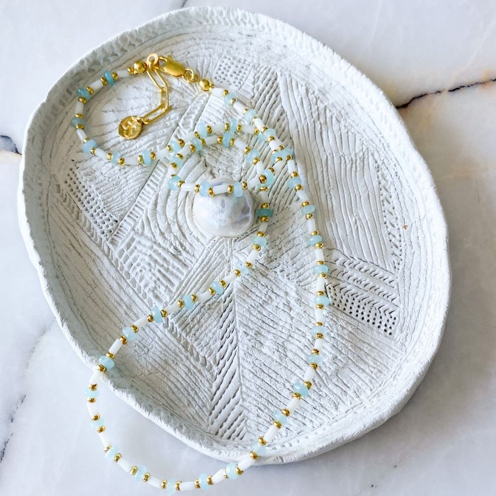 Meis Coral & Yeşim Necklace