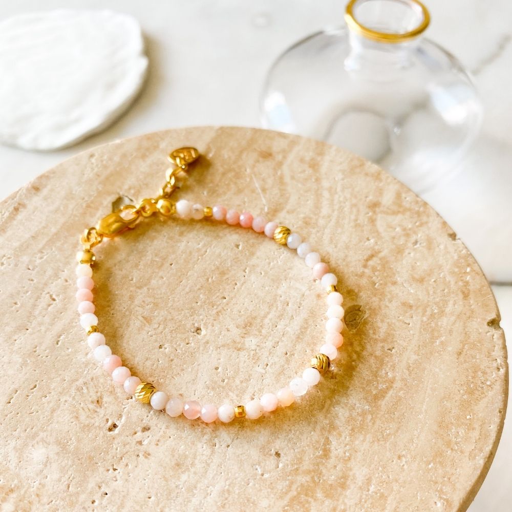 Parla Pink Opal & Silver Bracelet