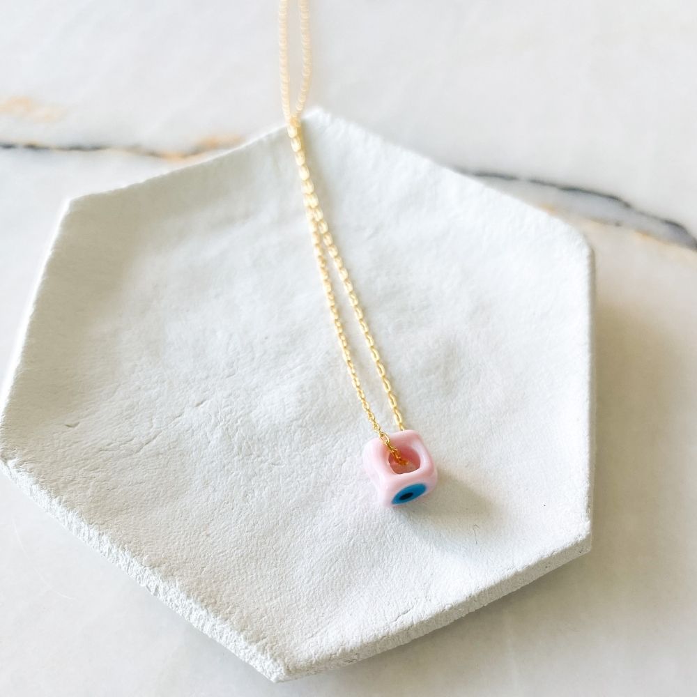 Nile Silver Chain Necklace | 0.5 cm Evil Eye Bead
